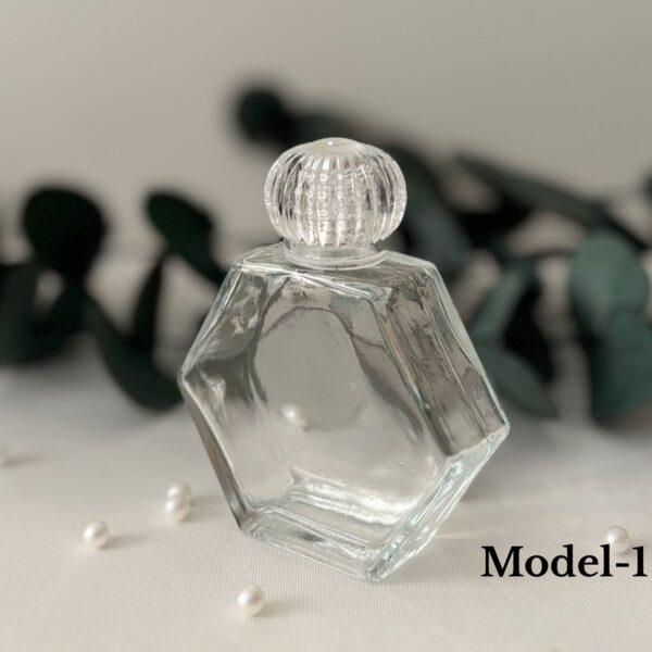 Plastik Kristal Kapaklı Cam Şişeler 50cc