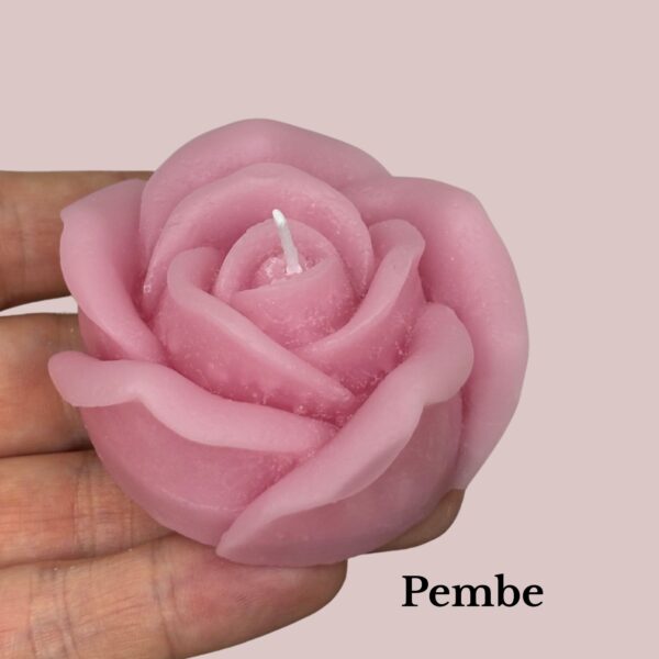 Kutulu Gül Tasarımlı Mum