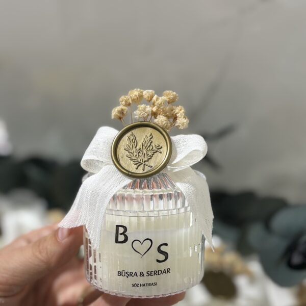 Kurdeleli Mühürlü Şekerlik Mum